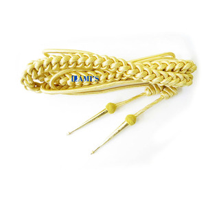 Cordon d'épaule uniforme de cérémonie Aiguillette de fil de lingot d'or de haute qualité pour une utilisation en extérieur - Product Image 2