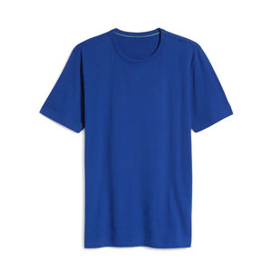 Couleur bleue douce sensation blanc col rond à manches courtes coton t-shirts Pakistan fait Top qualité 100% coton hommes T-Shirt - Product Image 5