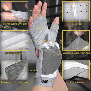 Soft Padded Palm And Flexible Comfortable Fit <b>Fitness</b> <b>Gloves</b> For Men And Women Gym Workouts With Strong Grip - Product Image 2