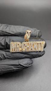 Colgante de Lujo con Letra Inicial Personalizada, Incrustado con Moissanita VVS de Corte Redondo, en Plata de Ley 925 con Baño de Rodio - Product Image 5