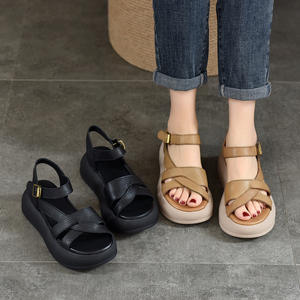 Baskets compensées épaisses pour femmes, à lacets, style décontracté pour le quotidien, la marche et le style urbain tendance - Product Image 2