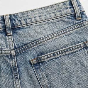 Premium <b>Stretch</b> Breathable Eco-Friendly Straight Casual High Waist Denim <b>Jeans</b> <b>Women's</b> Fashion Streetwear Ladies Trousers - Product Image 5