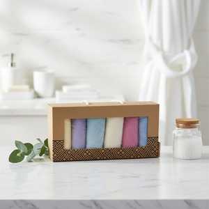 Wholesale 100% Turkish Cotton <b>Kitchen</b> <b>Hand</b> <b>Towel</b> Set 6 Pcs Boxed 30x50cm Coco Pattern 450 GSM Quick-Dry Super Absorbent OEM - Product Image 5