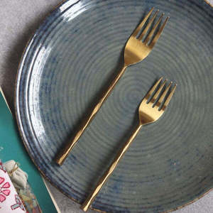 Couverts en métal Fourchette en or Restaurant Table esthétique Couverts Rangement Organisateur Porte-ustensiles pour comptoir de cuisine - Product Image 1