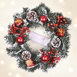 <span class=keywords><strong>Couronne</strong></span> <span class=keywords><strong>de</strong></span> Noël personnalisée OEM ODM, design réaliste, décoration pour événements intérieurs et extérieurs, fabrication en gros <span class=keywords><strong>de</strong></span> couronnes <span class=keywords><strong>de</strong></span> Noël - Product Image 2