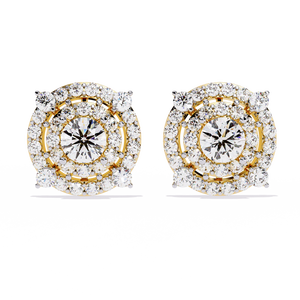 Brilliant 18K <b>Gold</b> <b>Earring</b> with Lab-Grown Diamond Premium Diamond <b>Earrings</b> - Product Image 1