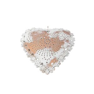 Antique cuivre fer métal suspendu coeur ornement décoratif mural pour la maison et la décoration de Noël à la main en vrac - Product Image 3