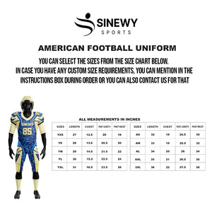Maillot de football américain personnalisé avec ensemble de pantalons, uniformes de football américain respirants de nouvelle conception extensible nouveau style - Product Image 4