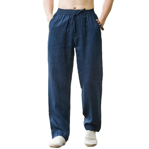 Pantalones de Playa para Hombre, Estilo Jogger, Ropa de Calle, Pantalones Deportivos de Algodón y Lino, Pantalones Casuales, Vacaciones Hawaianas, Holgados, Verano, Personalizados, Largos - Product Image 1