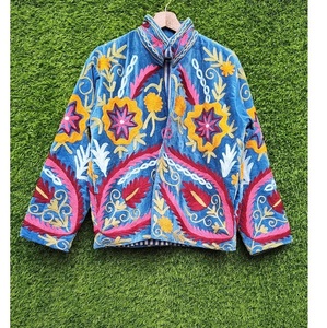 High On Demand Handmade <b>Vintage</b> Suzani Embroidered <b>Jacket</b> for Women Bohemian Tribal Style Coat Available For Export From India - Product Image 1