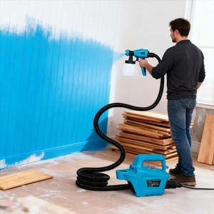 Kit de pulvérisateur de peinture électrique HVLP haute performance 800W, 3 buses (1.0/1.8/2.6mm), tuyau de 2.5m, gobelet de viscosité, pistolet de pulvérisation tout-en-un en plastique - Product Image 1