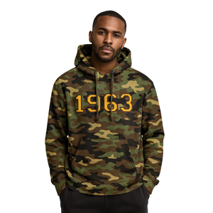 Año de Fundación 1963 Iota Phi Theta Camo Pullover Sudadera con capucha Ropa de fraternidad griega Bordado personalizado Divine Nine HBCU Ropa - Product Image 1