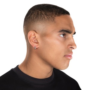 Classic Silver Hoop Earrings <b>for</b> <b>Men</b> and Women Polished Metal Minimal Style Modern Fashion Jewelry - Product Image 2