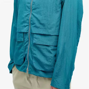 OEM Customizable Lightweight Coated Waterproof Polyester Windproof Jackets for Men <b>Camouflage</b> Design Front Hiking Spring - Product Image 5