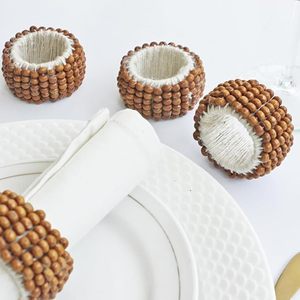 แหวนผ้าเช็ดปากทำจากไม้ธรรมชาติทำด้วยมือสำหรับการสังสรรค์ในครอบครัวและของตกแต่งงานปาร์ตี้เหมาะสำหรับโต๊ะอาหาร - Product Image 4
