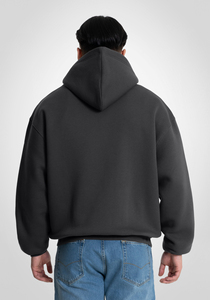 500GSM Logo personnalisé fermeture éclair unisexe sweats à capuche vêtements de rue 100% coton bas quantité minimale de commande prix de gros lourd confortable sweats à capuche hommes - Product Image 6
