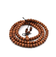 Collier à pompons en bois d'acacia Mala pour la prière Collier à pompons en bois perle en bois design pcs pour emballage personnalisé