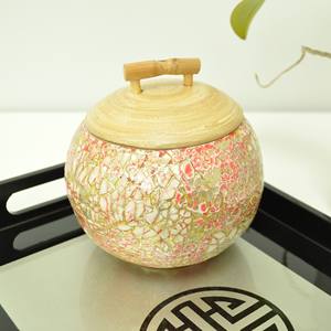 Luxury design biodegradable spun <b>bamboo</b> boxes best quality <b>container</b> storage jars with lid - Product Image 6