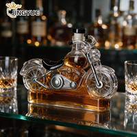 Bouteille à liqueur en verre en forme de moto personnalisée, cadeau pour motards, décoration de bar à domicile, articles de bar décoratifs pour les amateurs de whisky, carafe à whisky