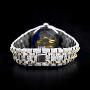 Reloj inteligente de lujo unisex atractivo estilo Hiphop helado con banda de acero inoxidable Diamante de alta calidad de proveedor indio - Product Image 2