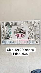 Arte moderno de espejo de barro para decoración de pared Ofertas de Arte de espejo indio en venta al por mayor - Product Image 6