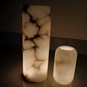 Soporte de vela de piedra de ónix blanco de alabastro de calidad premium moderno Opciones de diseño personalizado Precio al por mayor Venta caliente para Navidad - Product Image 5