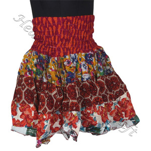 2025 nouveau meilleur Style Patch travail Mini jupe Vintage indien Boho Hippie Mini longueur Patch travail coton Mini jupe Boho élégant Multi - Product Image 4