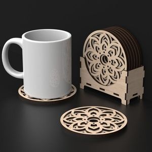 Posavasos MDF TRADICIÓN ÚNICA moderno-Amigable 3,75 Tablero duro de sublimación Mdf Squarestone CustomCoaster con posavasos trasero de corcho - Product Image 4