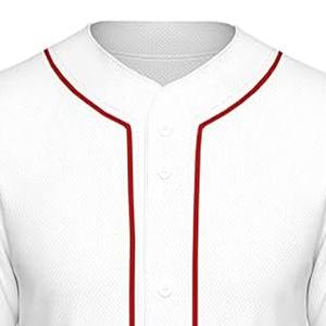 Custom <b>pink</b> <b>Ribbon</b> Full Button Breathable 100% Polyester Baseball Jersey Uniform with Sublimation Printing for Baseball Softball - Product Image 5