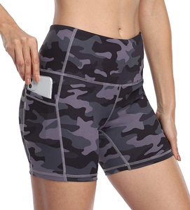 Shorts de sport pour femmes en coton imprimé sur toute la surface avec motif personnalisé, taille basse, shorts de sport pour femmes, shorts de sport taille plus pour femmes - Product Image 3