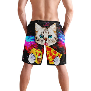 Short Cargo d'été pour hommes de marque personnalisée High Street Taille élastique Deux poches Sublimé Nylon Toile de coton Motif solide - Product Image 4