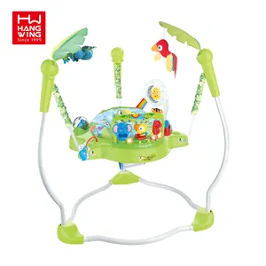 HW Baby Products Hot Selling 2023 Infant Safety Activity Fitness Bounce Chairs Enrichment Animal Toys Music Jumping Chair