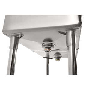 Évier de cuisine commercial à 2 compartiments de 18 pouces avec dosseret, calibre 18 Égouttoir droit certifié NSF, dimensions du bol : 18x18x14 - Product Image 3