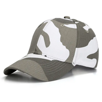 Gorras de béisbol tácticas con estampado de camuflaje, correa ajustable de algodón, deportes al aire libre Unisex, suministro de fábrica OEM, sombreros de 6 paneles de camuflaje