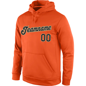 Sudadera con Capucha Personalizada con Estampado de Sublimación Invernal Naranja, Nombre del Equipo Personalizado, Número, Sudadera Deportiva, Ropa Deportiva de Entrenamiento Unisex para Equipo - Product Image 2