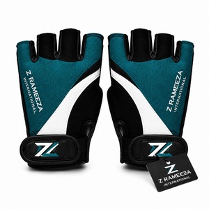 Design Sport Fitness Gym Workout Absorbing Padded Breathable Non-<b>Slip</b> Hook Loop <b>Half</b>-Finger Racing Cycling Gloves Unisex Red - Product Image 1
