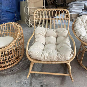 Bamboo and rattan Furniture Wholesale Price Comfortable Fabric Single <b>Recliner</b> Sofa Rocking Chair Modern Living Room Bedroom - Product Image 1