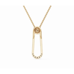 Colgante de Diseño de Lujo con Diamante Cultivado en Laboratorio de Corte Redondo de 0.264 Ct, Joyería de Oro de 9 KT, 14 KT y 18 KT, Proveedor Mayorista OEM B2B para Exportación - Product Image 4