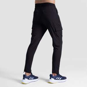 Force Trousers <b>Black</b> High <b>Work</b> Wear <b>Pants</b> Zipper Straight Lightweight Woven Jogger Sweatpants Available XL 2XL 3XL 4XL 5XL 6XL - Product Image 3