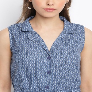 À la mode taille haute femmes brodé combinaison ensemble tissu éponge tissé tissage bureau dame Style motif quotidien porter formel - Product Image 5