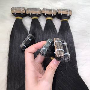 Haute qualité 100% Remy Extensions de cheveux humains couleur naturelle longue durée vierge vietnamien brut usine en gros trame unique - Product Image 6