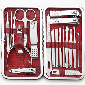 Gmagic Manicure Pedicure <b>Set</b> 19Pcs Stainless Steel <b>Nail</b> Clippers <b>Nail</b> <b>Cutter</b> <b>Set</b> <b>Nail</b> Tool with Leather Case - Product Image 1