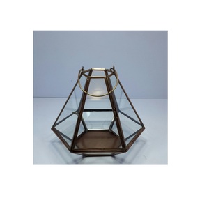 Metal <b>Glass</b> <b>Candle</b> <b>holder</b> Lantern with Jute Handle Home and garden Decorative <b>Candle</b> <b>Holder</b> for home use - Product Image 4
