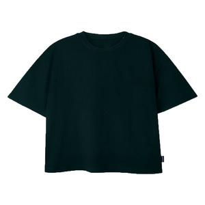 Camiseta Larga de Manga Media con Cuello Redondo para Mujer, Talla Grande, 100% Algodón Orgánico, Transpirable, Ecológica, Casual, Verde con Relieve - Product Image 1