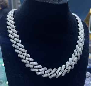 Collar de eslabones cubanos de moissanita estilo Iced Out para rapero, de plata 925, joyería fina, moderno y a la moda, para fiestas de hip hop y para amigos - Product Image 2