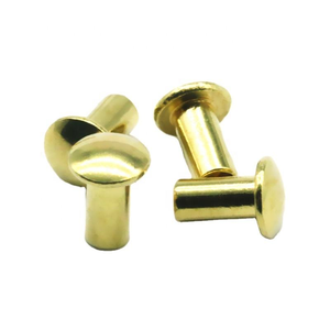 Fabricant chinois de rivets tubulaires en laiton sur mesure, rivets semi-tubulaires à tête plate ronde pour meubles et artisanat - Product Image 1