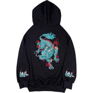 Pull à capuche pour hommes à manches longues 100% coton polaire tissu confortable Style décontracté OEM ODM Logo personnalisé approvisionnement - Product Image 2