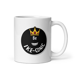 Mug en céramique blanc brillant Be Ike-Conic 15 oz, design original avec couvercle, passe au lave-vaisselle, idéal pour les cadeaux - Product Image 1