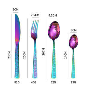 Ensemble de couverts en OR poli de qualité supérieure, parfait pour les restaurants, offrant une grande résistance et un éclat doré riche. - Product Image 4