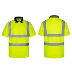 <b>High</b> Visibility Bird Eye Mesh <b>Polo</b> <b>Shirt</b> Reflective Safety Work Clothes for Hazardous Environments - Product Image 5
